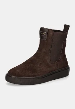 Gant botine din piele intoarsa Julice femei, culoarea maro, cu toc plat, 29553660 G46 imagine