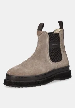 Gant botine din piele intoarsa Sistown culoarea bej, cu platforma, 31553102 imagine