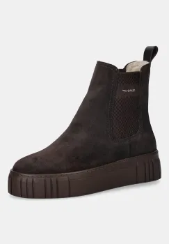 Gant botine din piele intoarsa Snowmont culoarea maro, cu platforma, izolat, 31553098 imagine