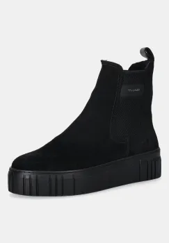 Gant botine din piele intoarsa Snowmont culoarea negru, cu platforma, izolat, 31553098 imagine