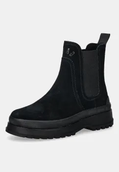 Gant botine din piele intoarsa Wintly culoarea negru, cu toc plat, izolare usoara, 31553084 imagine