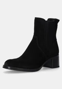 Gant botine din piele intoarsa Workdale femei, culoarea negru, cu toc drept, 29553797 G00 imagine