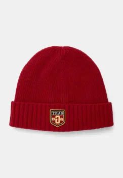 Gant caciula de lana culoarea bordo, de lana, 9910038 imagine