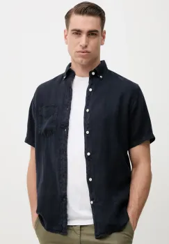 Gant camasa de in culoarea albastru marin, cu guler button-down, regular imagine