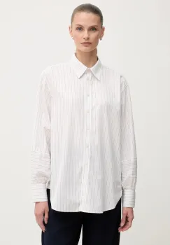 Gant camasa din bumbac culoarea alb, cu guler clasic, relaxed, 4300520 imagine