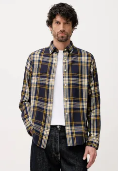 Gant camasa din bumbac culoarea bleumarin, cu guler button-down, regular, 3250243 imagine