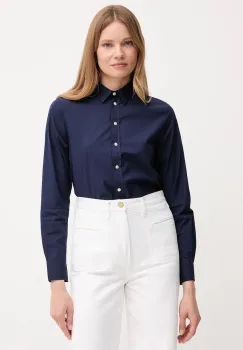 Gant camasa din bumbac culoarea bleumarin, cu guler clasic, regular, 4300348 imagine