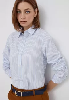 Gant camasa din bumbac femei, cu guler clasic, regular imagine
