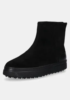Gant cizme din piele intoarsa Snowhill culoarea negru, cu toc plat, izolat, 29543783 G00 imagine