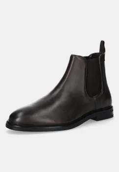 Gant ghete chelsea de piele Bidford culoarea maro, 31651143 imagine