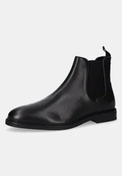 Gant ghete chelsea de piele Bidford culoarea negru, 31651143 imagine