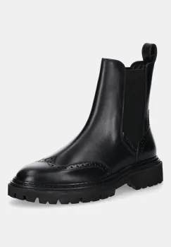 Gant ghete chelsea de piele Ivyhill culoarea negru, cu toc plat, 31551119 imagine