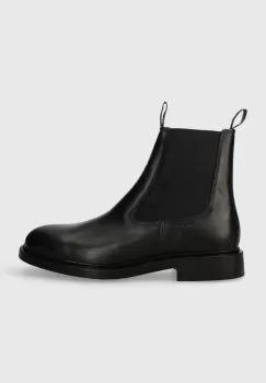 Gant ghete chelsea de piele Millbro barbati, culoarea negru, 27631416.G00 imagine