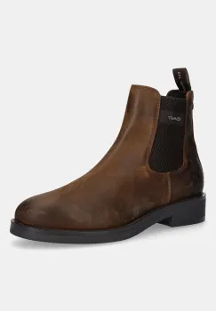 Gant ghete chelsea de piele Prepdale culoarea maro, 31651104 imagine
