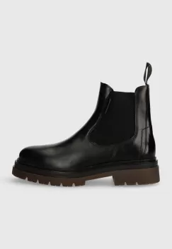 Gant ghete chelsea de piele Ramzee barbati, culoarea negru, 27651422.G00 imagine