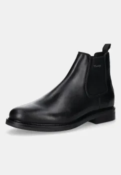 Gant ghete chelsea de piele St Fairkon culoarea negru, 31651089 imagine