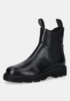 Gant ghete chelsea de piele Wootlynne culoarea negru, cu toc plat, 31551081 imagine