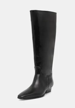 Gant ghete de piele Bassotte culoarea negru, cu toc drept, 31581076 imagine