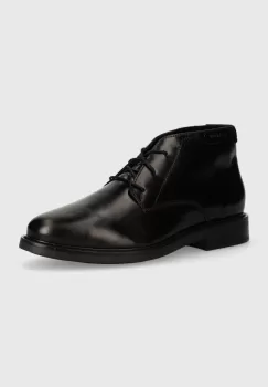 Gant ghete de piele St Fairkon barbati, culoarea negru, 29641759 G00 imagine