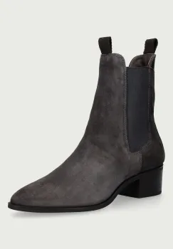 Gant  ghete scurte cu toc pentru femei din piele intoarsa St Broomly imagine