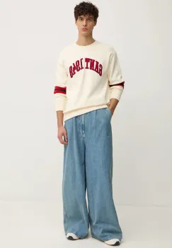 Gant hanorac de bumbac barbati, culoarea bej, modelator, 2036040 imagine