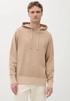 Gant hanorac de bumbac culoarea bej, cu gluga, neted, 2067035 imagine