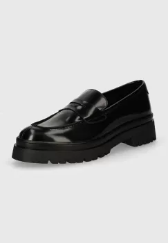 Gant mocasini de piele Aligrey femei, culoarea negru, cu toc plat, 29571765 G00 imagine
