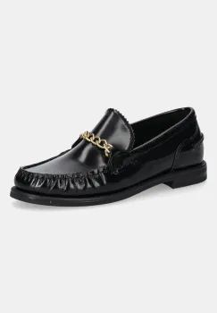 Gant mocasini de piele Gracelyn culoarea negru, cu toc plat, 31571123 imagine