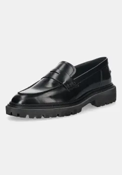Gant mocasini de piele Ivyhill culoarea negru, cu toc plat, 31531117 imagine
