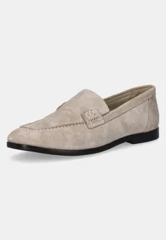 Gant mocasini din piele intoarsa Gimble culoarea bej, cu toc plat, 30573865.G11 imagine