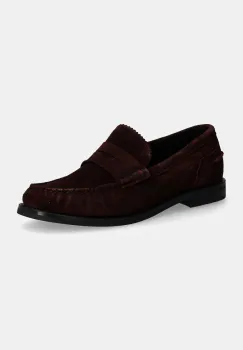 Gant mocasini din piele intoarsa Gracelyn femei, culoarea bordo, cu toc plat, 29573715 G553 imagine
