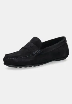 Gant mocasini din piele intoarsa Seabaya culoarea bleumarin, cu toc plat, 30573932.G69 imagine