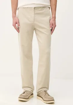 Gant pantaloni de catifea cord barbati, culoarea bej, drepti 1505233 imagine