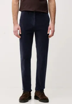 Gant pantaloni de catifea cord barbati, culoarea bleumarin, drepti 1505233 imagine