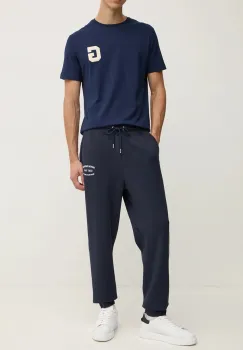 Gant pantaloni de trening culoarea albastru marin, cu imprimeu, 2015072 imagine