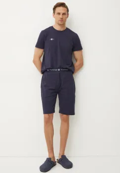 Gant pijamale de bumbac culoarea albastru marin, cu imprimeu, 902449900 imagine