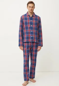 Gant pijamale de bumbac culoarea bleumarin, cu imprimeu, 902449100 imagine