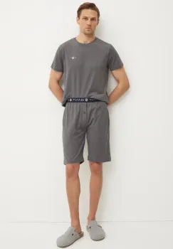 Gant pijamale de bumbac culoarea gri, cu imprimeu, 902449900 imagine