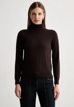 Gant pulover cu guler inalt de dama din lana imagine