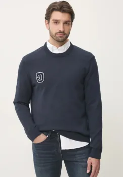 Gant pulover de bumbac culoarea bleumarin, light, 8030221 imagine