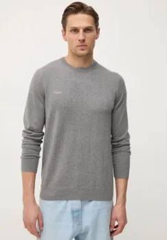 Gant pulover de bumbac culoarea gri, light imagine