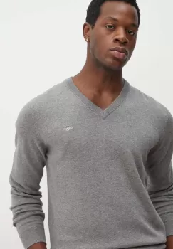 Gant pulover de bumbac culoarea gri, light imagine