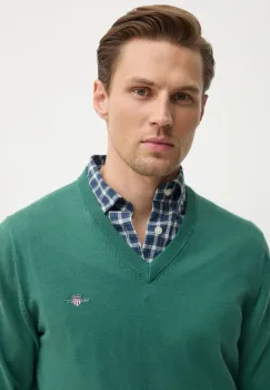 Gant pulover de bumbac culoarea negru, light, 8030562 imagine