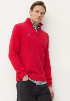 Gant pulover de bumbac culoarea rosu imagine