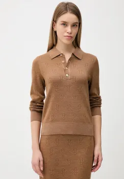 Gant pulover de lana culoarea maro, light, 4805400 imagine