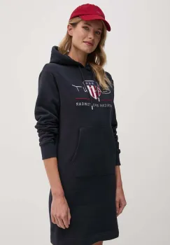 Gant rochie culoarea albastru marin, mini, drept, 4200288 imagine