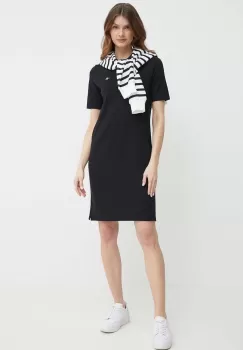 Gant rochie din bumbac culoarea negru, mini, drept imagine