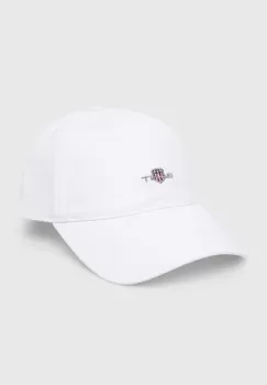 Gant sapca de baseball din bumbac culoarea alb, cu imprimeu imagine