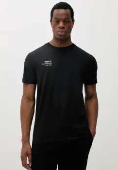 Gant tricou din bumbac barbati, culoarea negru, cu imprimeu, 2003300 imagine