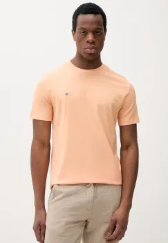 Gant tricou din bumbac barbati, culoarea portocaliu, neted imagine